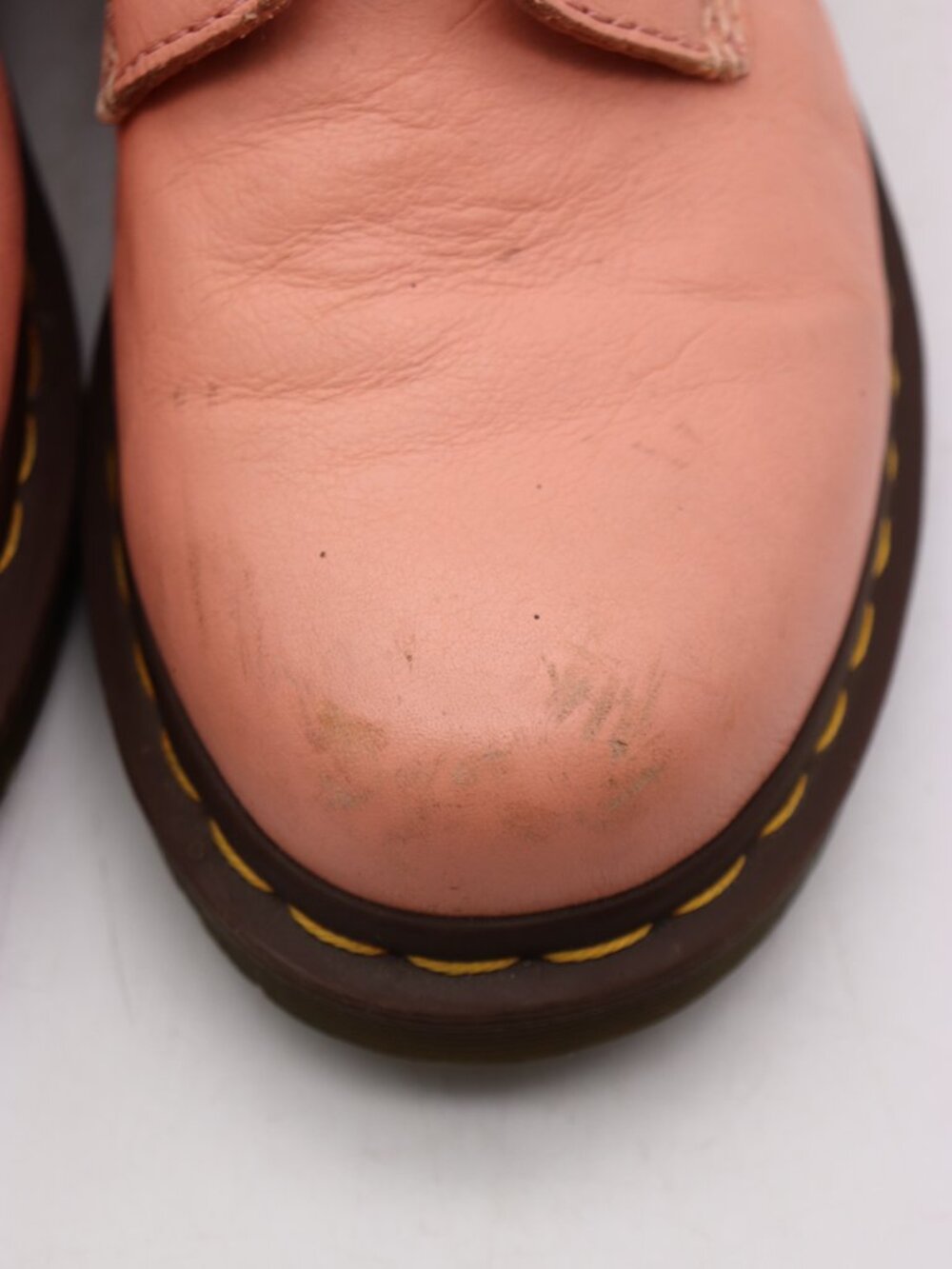 Doc Dr Martens 1460 Pascal Pink Salmon Boots Women's 9 Leather Lace Up Combat - Picture 9 of 10